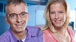Carsten Schmiester und Petra Sander, NDR 2, nominiert in der Kategorie "Beste Nachrichtensendung" 2013 © NDR2/Christian Spielmann Foto: Christian Spielmann