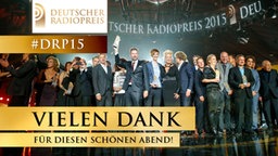 Schlussbild vom Deutschen Radiopreis 2015 Schlussbild vom Deutschen Radiopreis 2015 © Deutscher Radiopreis / Philipp Szyza Foto: Philipp Szyza