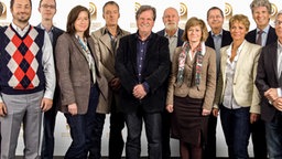 Gruppenfoto der Jurymitglieder des Deutschen Radiopreises 2012. © Grimme Institut Foto: Jack Ackenhausen