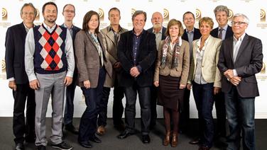 Gruppenfoto der Jurymitglieder des Deutschen Radiopreises 2012. © Grimme Institut Foto: Jack Ackenhausen