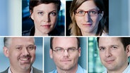 Das NDR-Info Autorenteam Christoph Heinzle, Lena Gürtler, Jürgen Webermann, Mareike Fuchs und Peter Hornung - nominiert in der Kategorie "Beste Reportage" (Montage) © NDR Info 