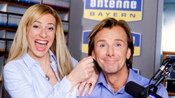 Indra Gerdes und Wolfgang Leikermoser, Antenne Bayern, nominiert in der Kategorie "Beste Morgensendung" 2013 © ANTENNE BAYERN 