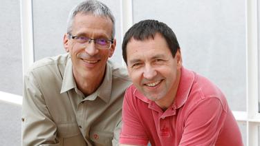 Udo Zindel und Wolfgang Rein, SWR2 Wissen, "Fenster zur Steinzeit“ © SWR Foto: Monika Mayer