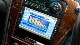 Modernes Autoradio mit TV-, DVD- und Audiosystem und Monitor © Anatoly Vartanov (c) 2007 