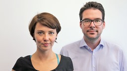 Melanie Fuchs und Philipp Goewe von N_JOY (NDR) © N-JOY/Pascal Strehler Foto: Pascal Strehler