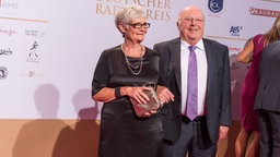 Norbert Blüm und seine Frau Marita beim Deutschen Radiopreis 2018. © Deutscher Radiopreis / Benjamin Hüllenkremer Foto: Benjamin Hüllencremer