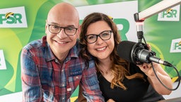 Steffen Lukas und Claudia Switala von RADIO PSR © RADIO PSR / Eric Kemnitz Foto: Eric Kemnitz