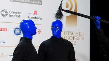 Die Blue Man Group beim deutschen Radiopreis 2022. © Deutscher Radiopreis / Benjamin Hüllenkremer Foto: Benjamin Hüllenkremer