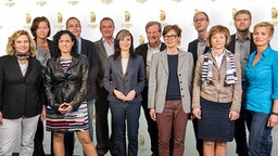 Gruppenfoto der Jurymitglieder des Deutschen Radiopreises 2013 und 2014 © Grimme Institut Foto: Jack Ackenhausen