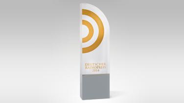 Trophäe für die Gewinner des Deutschen Radiopreises 2014 © Deutscher Radiopreos 