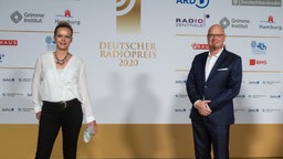 Carolina Koplin und Rainer Hirsch, nominiert in der Kategorie "Bestes Interview"  © Deutscher Radiopreis / Benjamin Hüllenkremer Foto: Benjamin Hüllenkremer