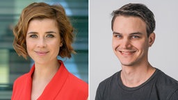 Eva-Maria Lemke von rbb24 Inforadio und Johannes Bischofberger von SWR3 © rbb, SWR / Thomas Ernst / Nico Neidhart Foto: Thomas Ernst / Nico Neidhart