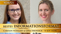 Carolin Wöhlert und Gina Thoneick von N-JOY © NDR 